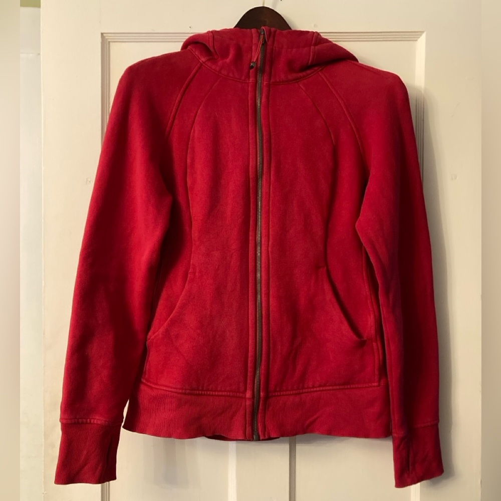 lululemon athletica Scuba Full-Zip Red Hoodie